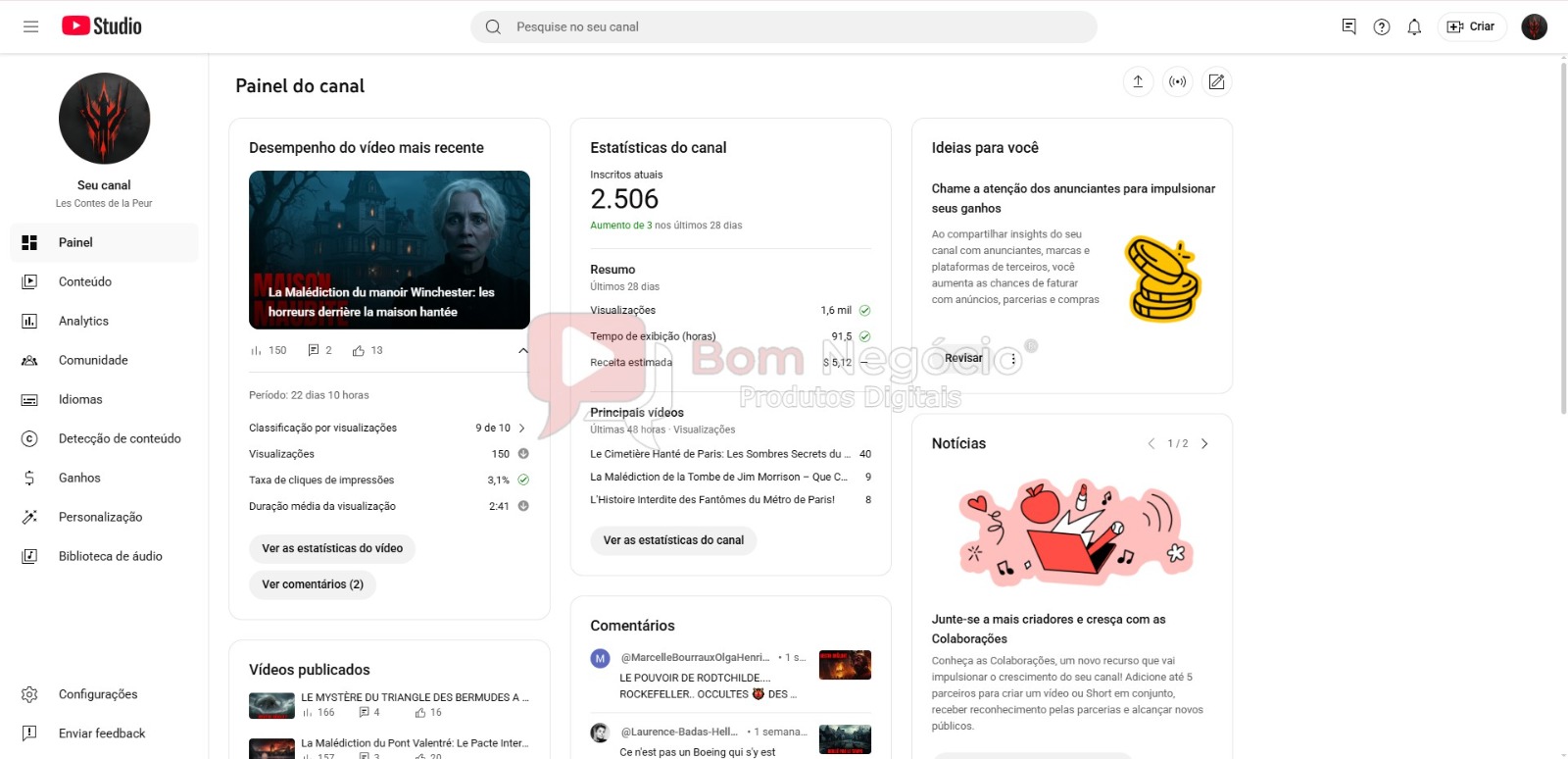 CANAL DO YOUTUBE DE 2K MONETIZADO - TERROR (COD-409) - Imagem 2