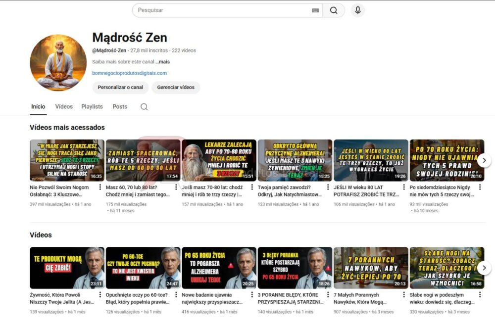 CANAL DO YOUTUBE DE 27K MONETIZADO - SAÚDE (COD-526)