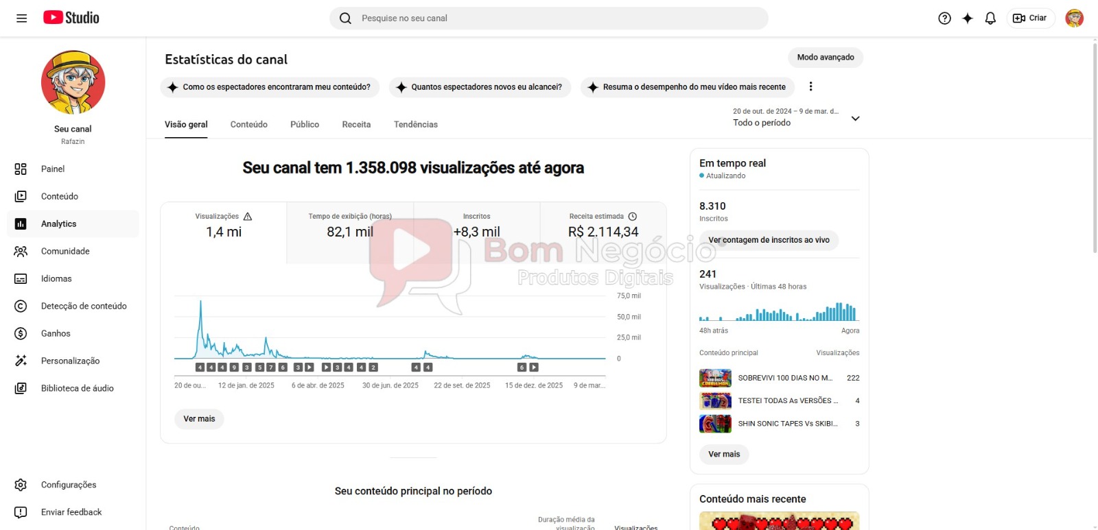 CANAL DO YOUTUBE DE 8K MONETIZADO - GAMES (COD-522) - Imagem 3